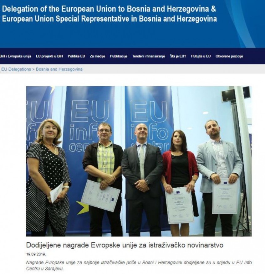 Nagrade EU za istraživačko novinarstvo u BiH