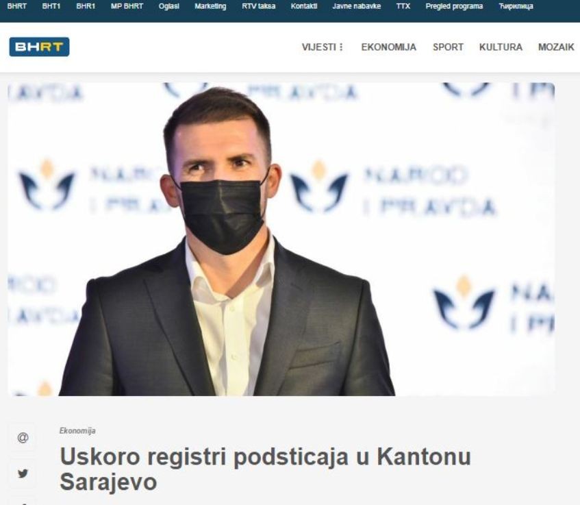 Uskoro registri podsticaja u Kantonu Sarajevo